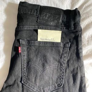 Levis 512 Black Slim Tapered Jeans 32/32